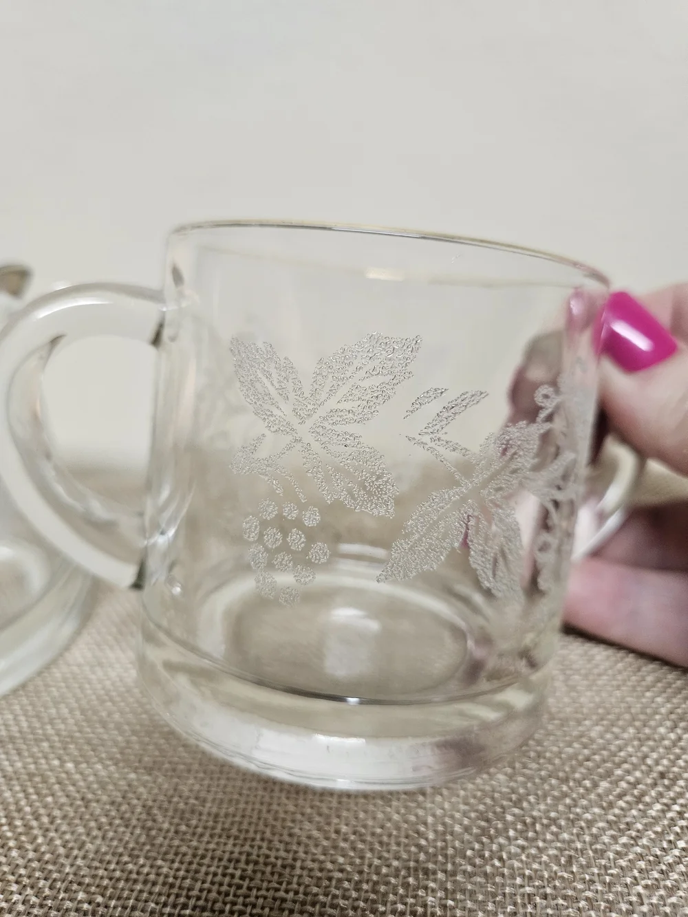 1940's Bartlett Collins‎ Glass Creamer and Sugar Set with Gold Rim